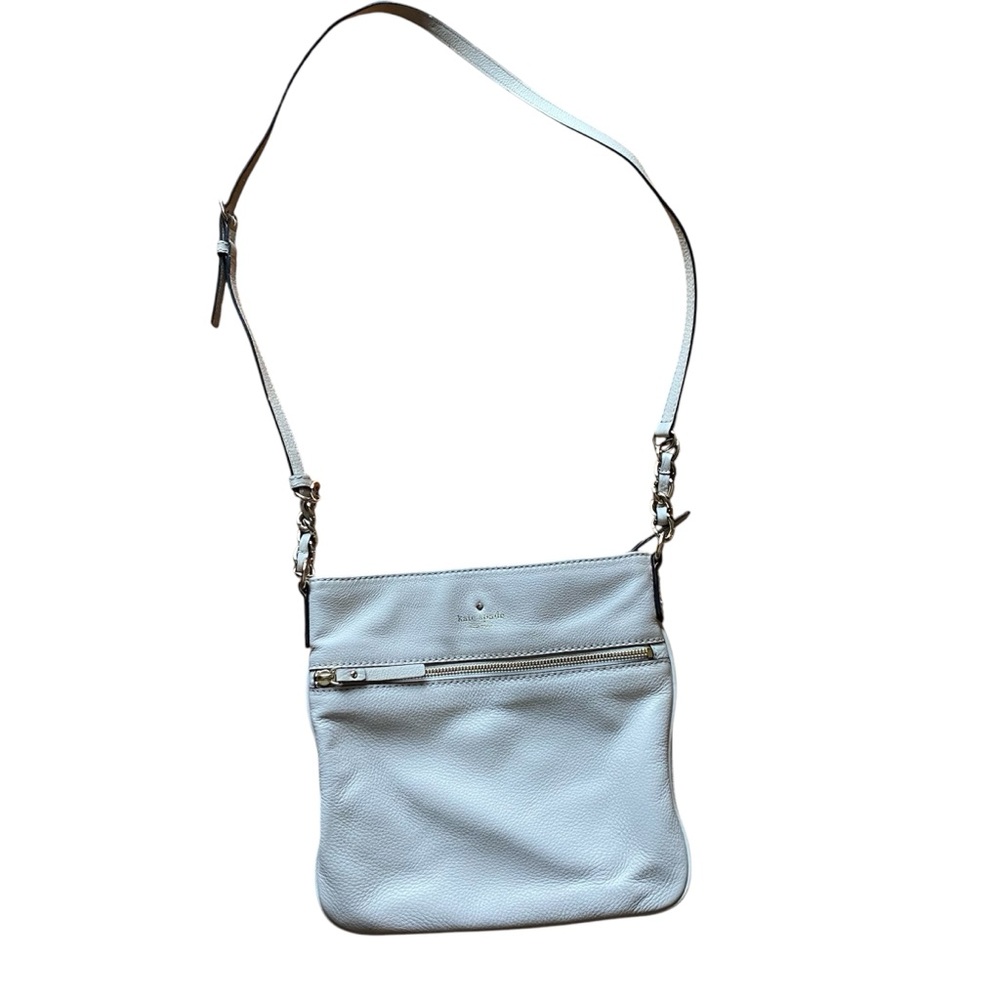 Kate Spade Medium Cream Leather Cross Body Zip-Up - Excellent Condition